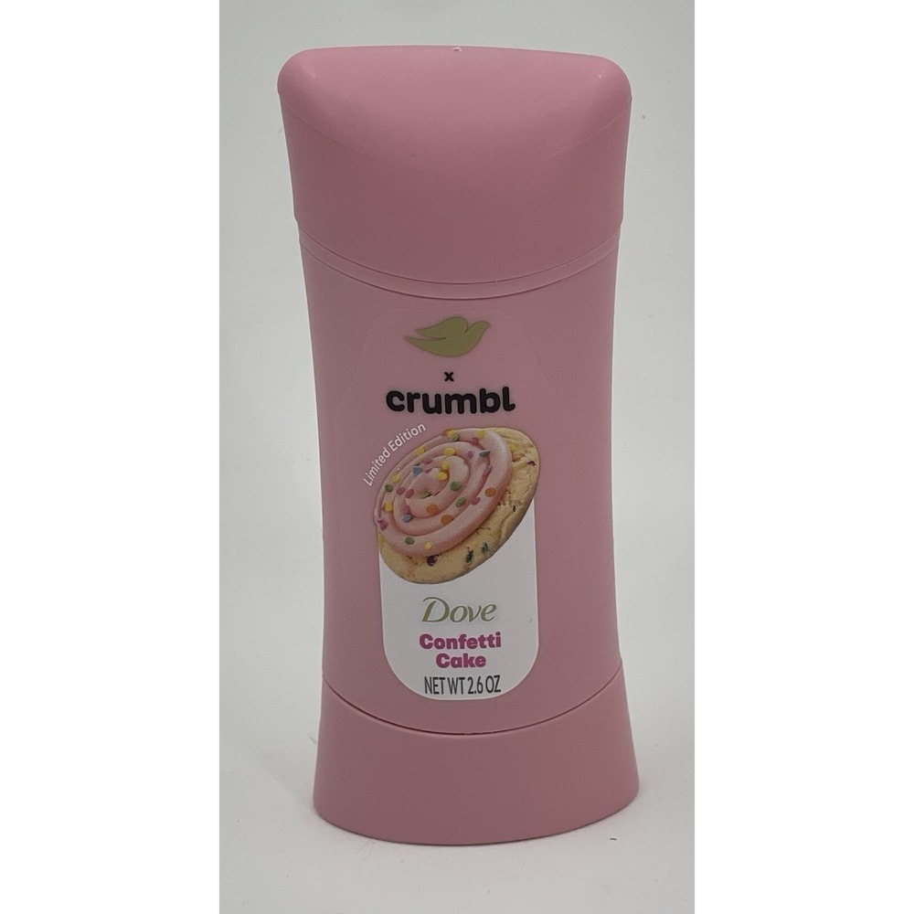 Dove X Crumbl  Crumble Confetti Birthday Cake Cookie Deodorant Stick 2.6 oz. New
